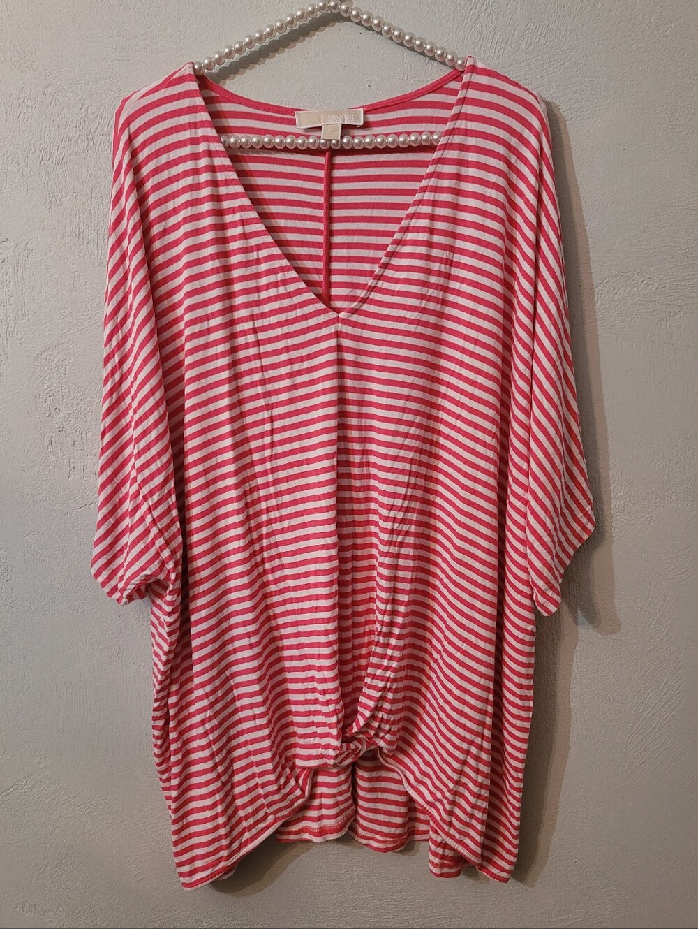Michael Kors Plus Size Batwing Stylish Stripe Top Size 3X